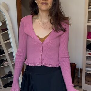 For Love And Lemons Pink Cardigan